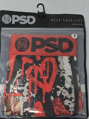 PSD Red & Black Graphic Heart Boxer Briefs Love Drip
